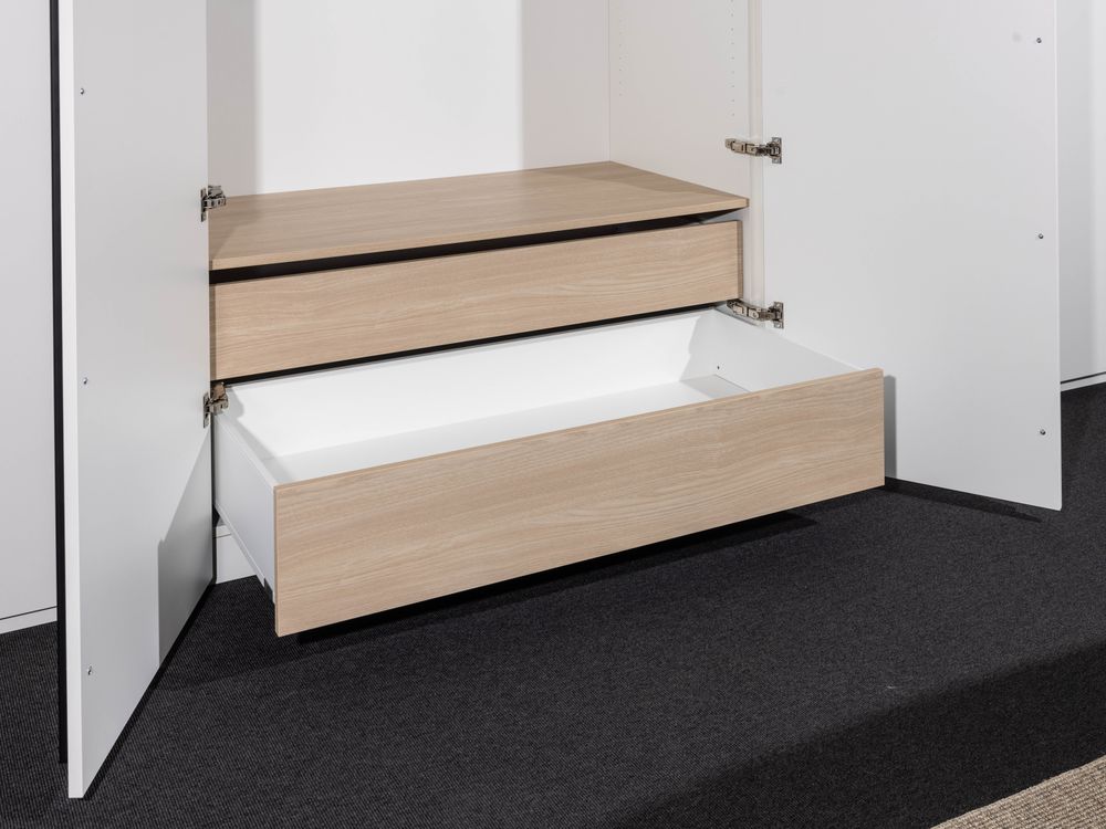 Draaideurkast met zijwaartse afschuining - Wit NEV-001-002