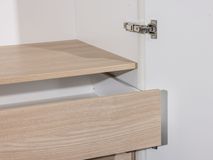 Draaideurkast met zijwaartse afschuining - Wit NEV-001-002