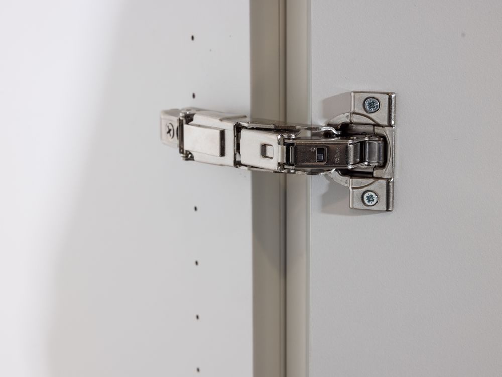 Draaideurkast met zijwaartse afschuining - Wit NEV-001-002