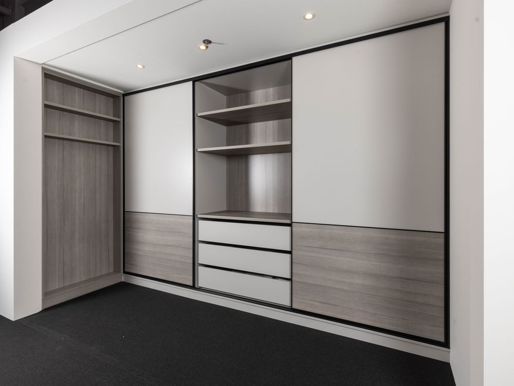 Schuifdeurkast - Pastelgrijs NEV-001-003