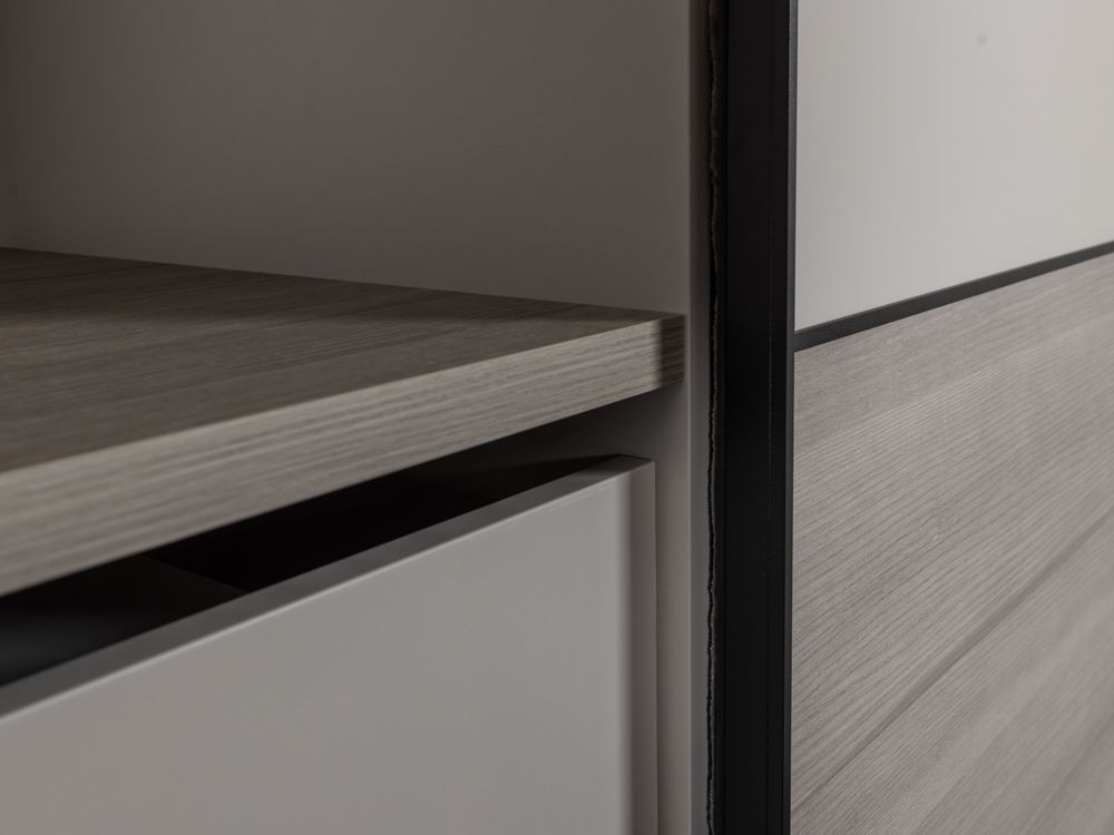 Schuifdeurkast - Pastelgrijs NEV-001-003