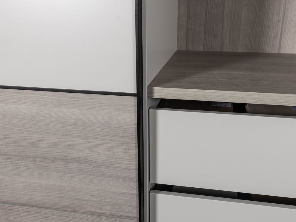 Schuifdeurkast - Pastelgrijs NEV-001-003