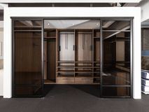 Open dressing met make-up tafeltje - Brons glas/Wa NEV-001-001