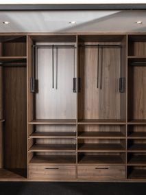 Open dressing met make-up tafeltje - Brons glas/Wa NEV-001-001