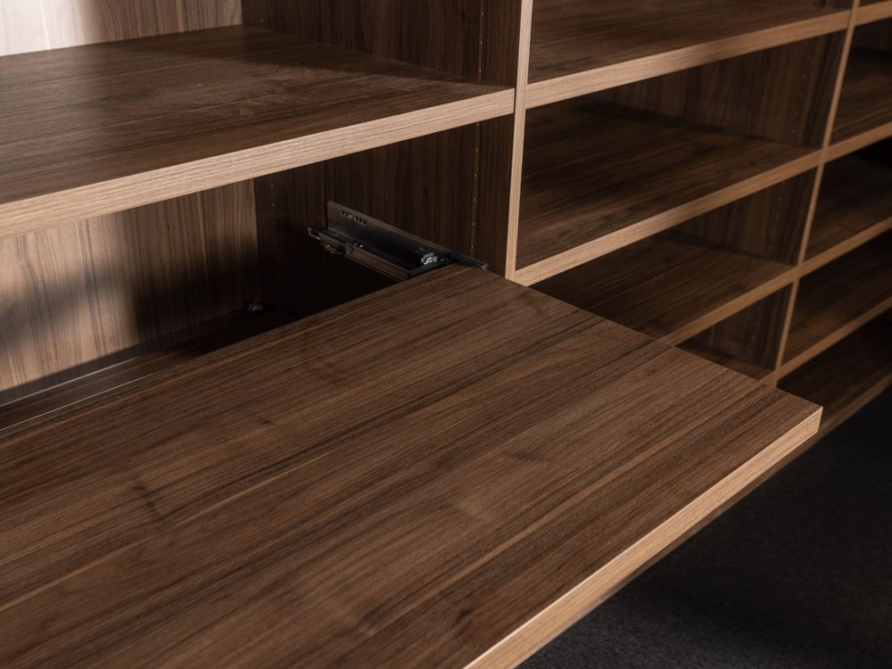 Open dressing met make-up tafeltje - Brons glas/Wa NEV-001-001