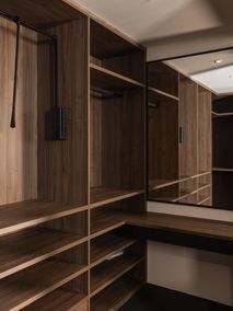 Open dressing met make-up tafeltje - Brons glas/Wa NEV-001-001