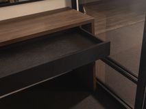 Open dressing met make-up tafeltje - Brons glas/Wa NEV-001-001