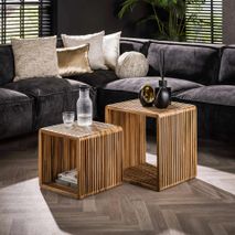 Set van 2 salontafels RIB - Verweerd teak ZLS 2748-19