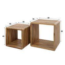 Set van 2 salontafels RIB - Verweerd teak ZLS 2748-19