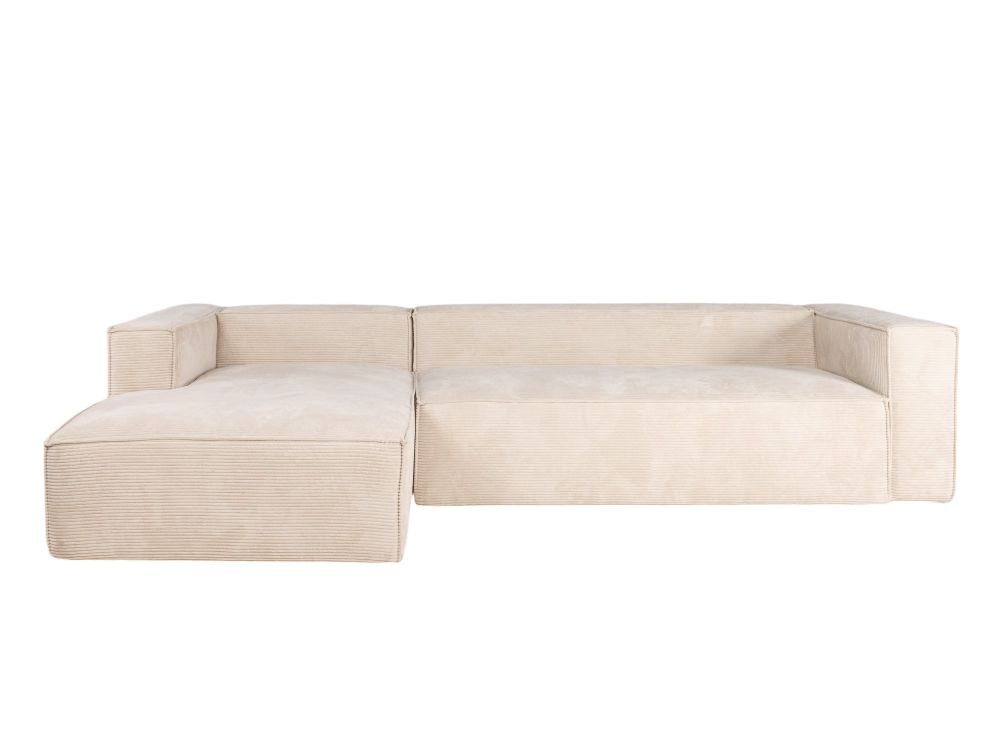 Hoekzetel BLOK - Beige ribfluweel KAV S751PERA