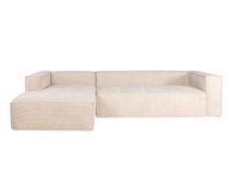 Hoekzetel BLOK - Beige ribfluweel KAV S751PERA