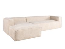 Hoekzetel BLOK - Beige ribfluweel KAV S751PERA