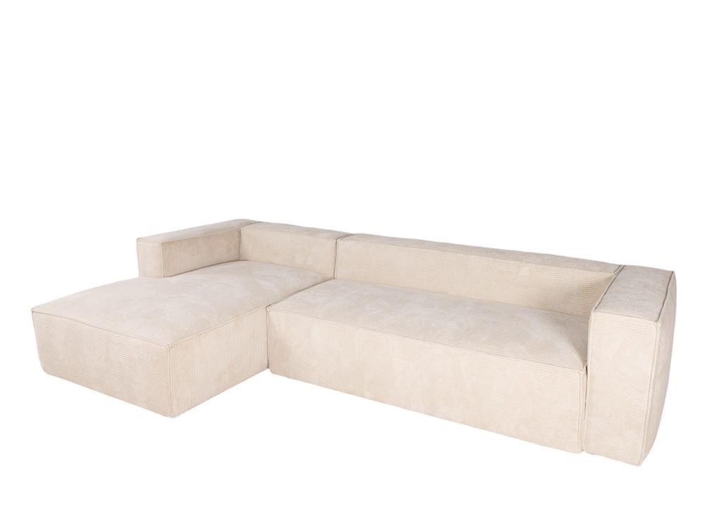 Hoekzetel BLOK - Beige ribfluweel KAV S751PERA