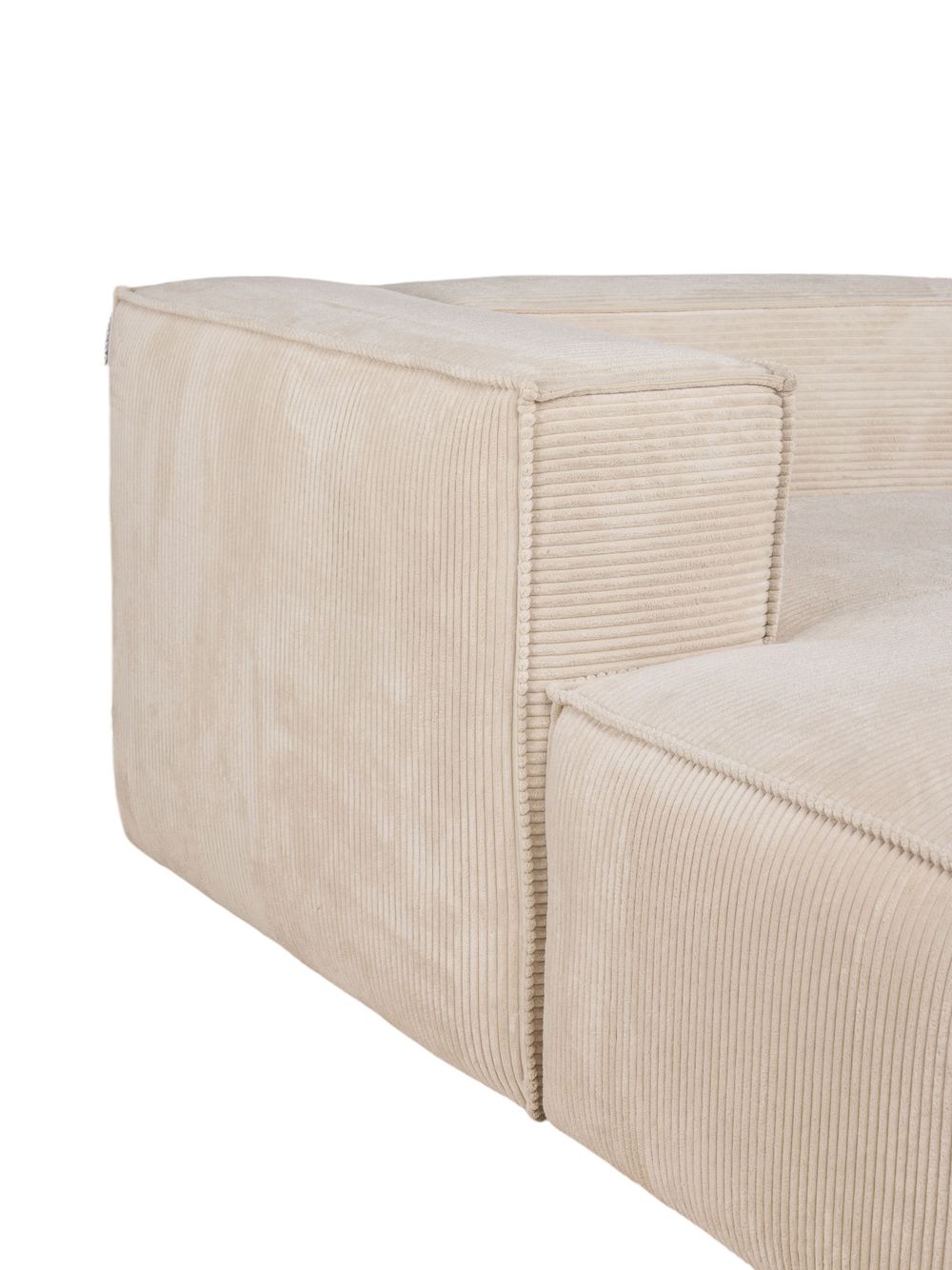 Hoekzetel BLOK - Beige ribfluweel KAV S751PERA