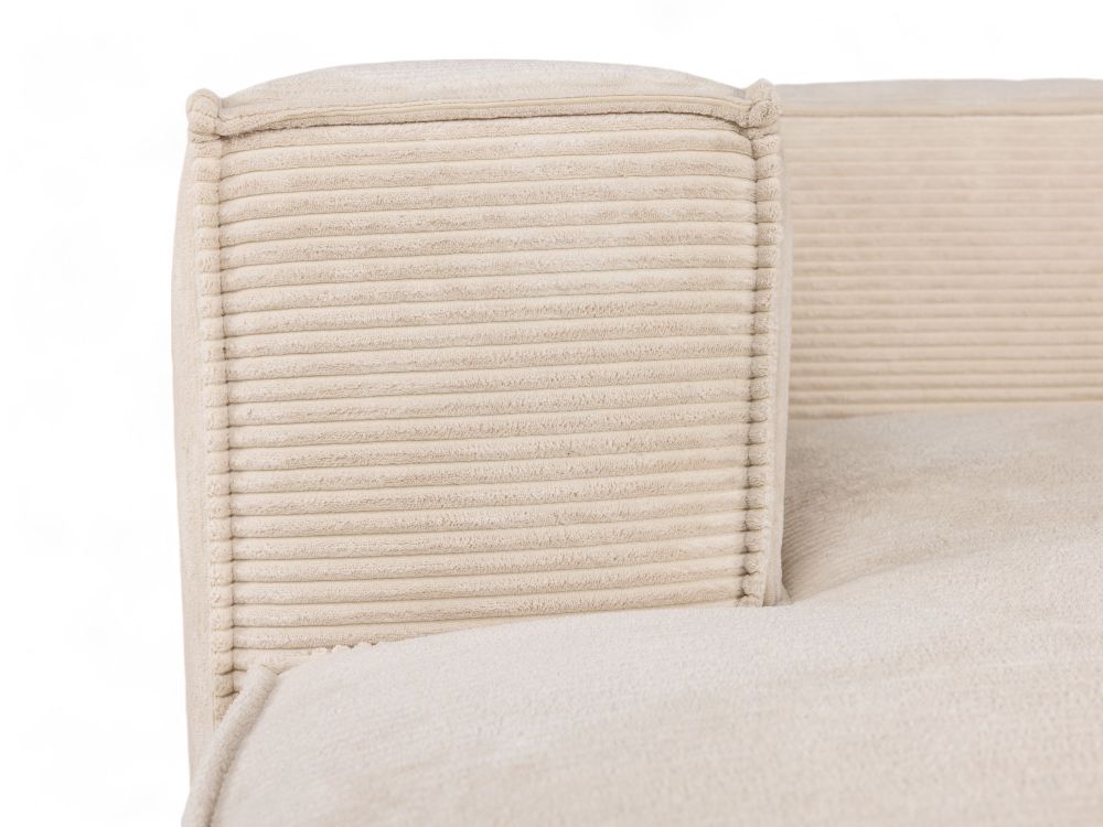 Hoekzetel BLOK - Beige ribfluweel KAV S751PERA