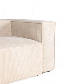 Hoekzetel BLOK - Beige ribfluweel KAV S751PERA