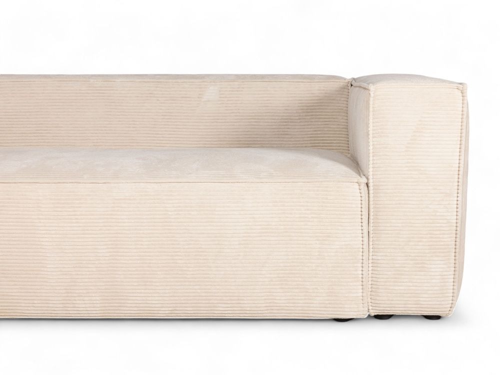 Hoekzetel BLOK - Beige ribfluweel KAV S751PERA