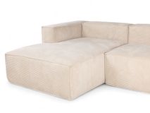 Hoekzetel BLOK - Beige ribfluweel KAV S751PERA