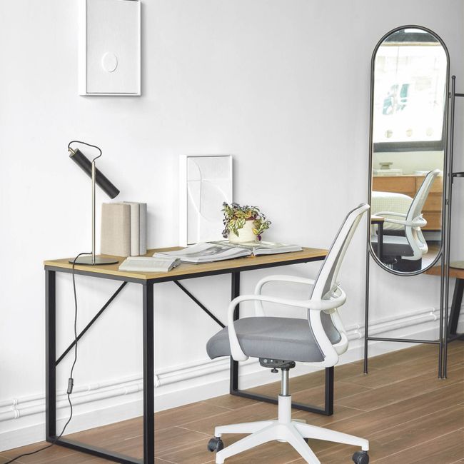 Bureaustoel MELVA - Grijs/Wit