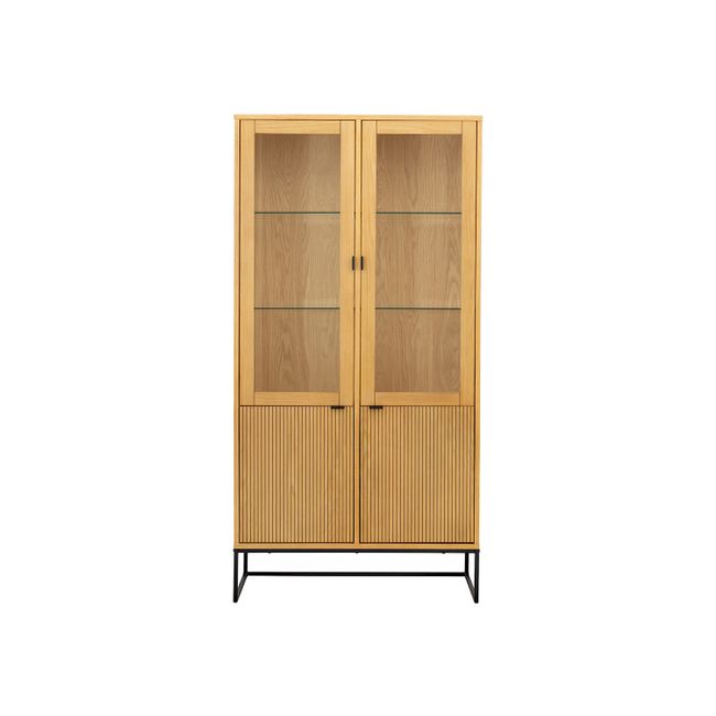 Vitrinekast BALI - Natural Oak