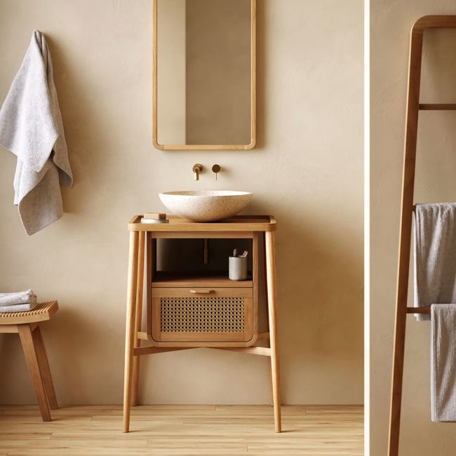 Waskom DELINA - Wit Terrazzo