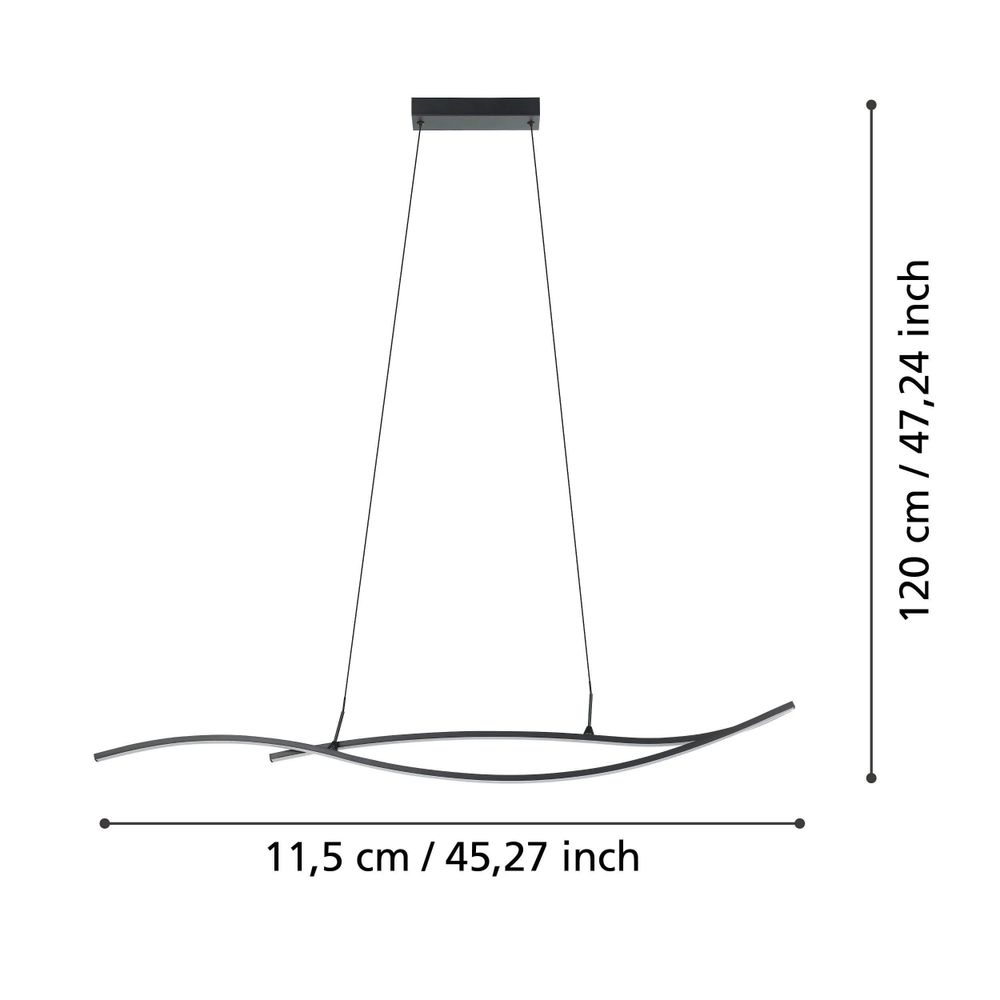 Hanglamp GRISOLIA - Zwart EGL 901207