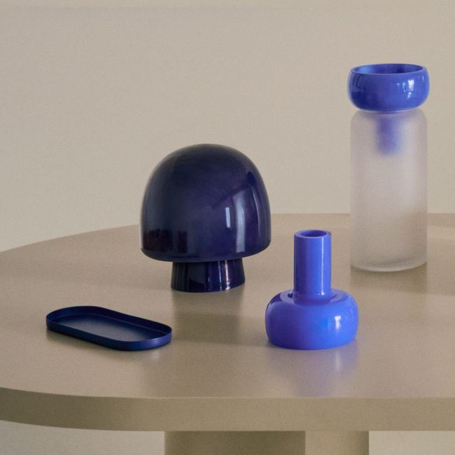 Tafellamp REIG - Oranje glas