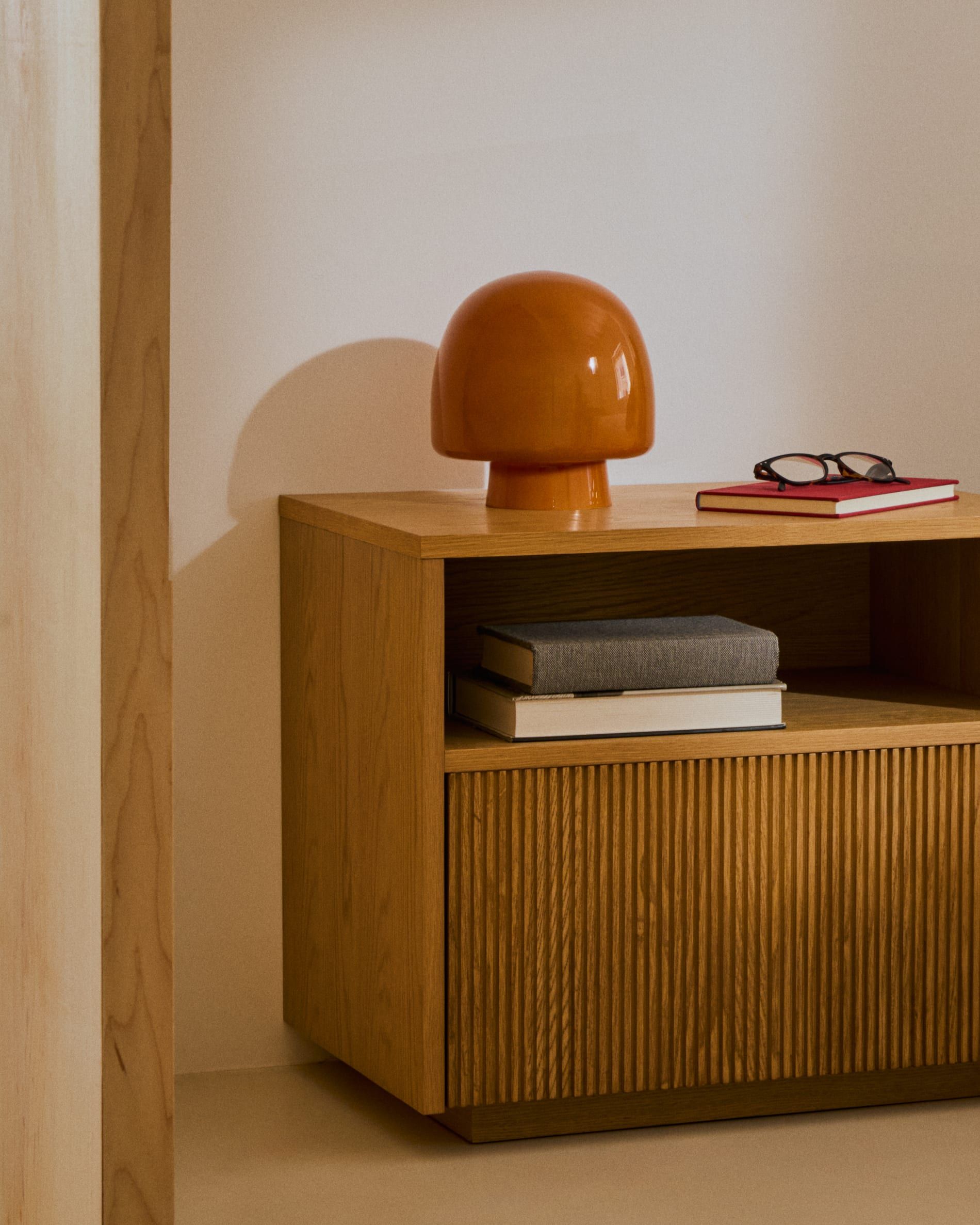 Tafellamp REIG - Oranje glas