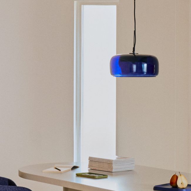 Hanglamp REIG - Blauw glas