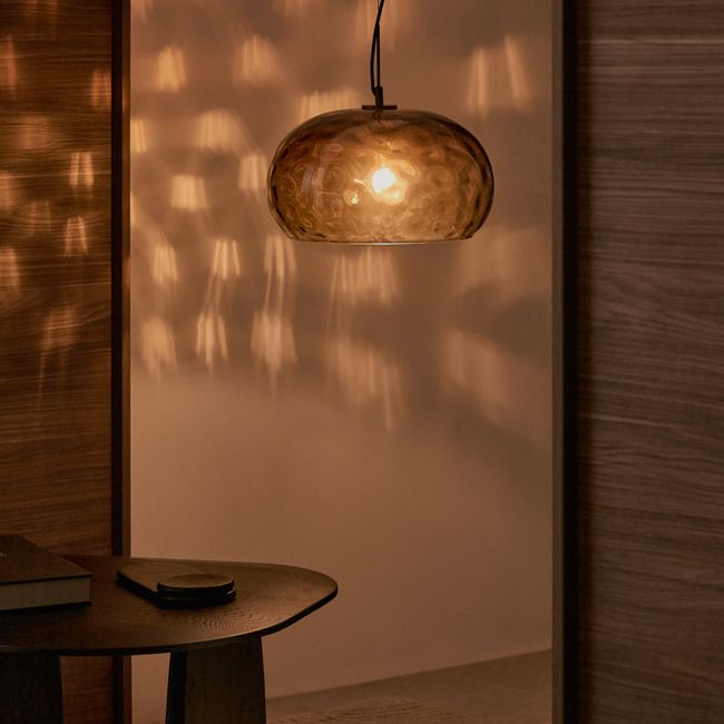 Hanglamp BALMA - Bruin glas
