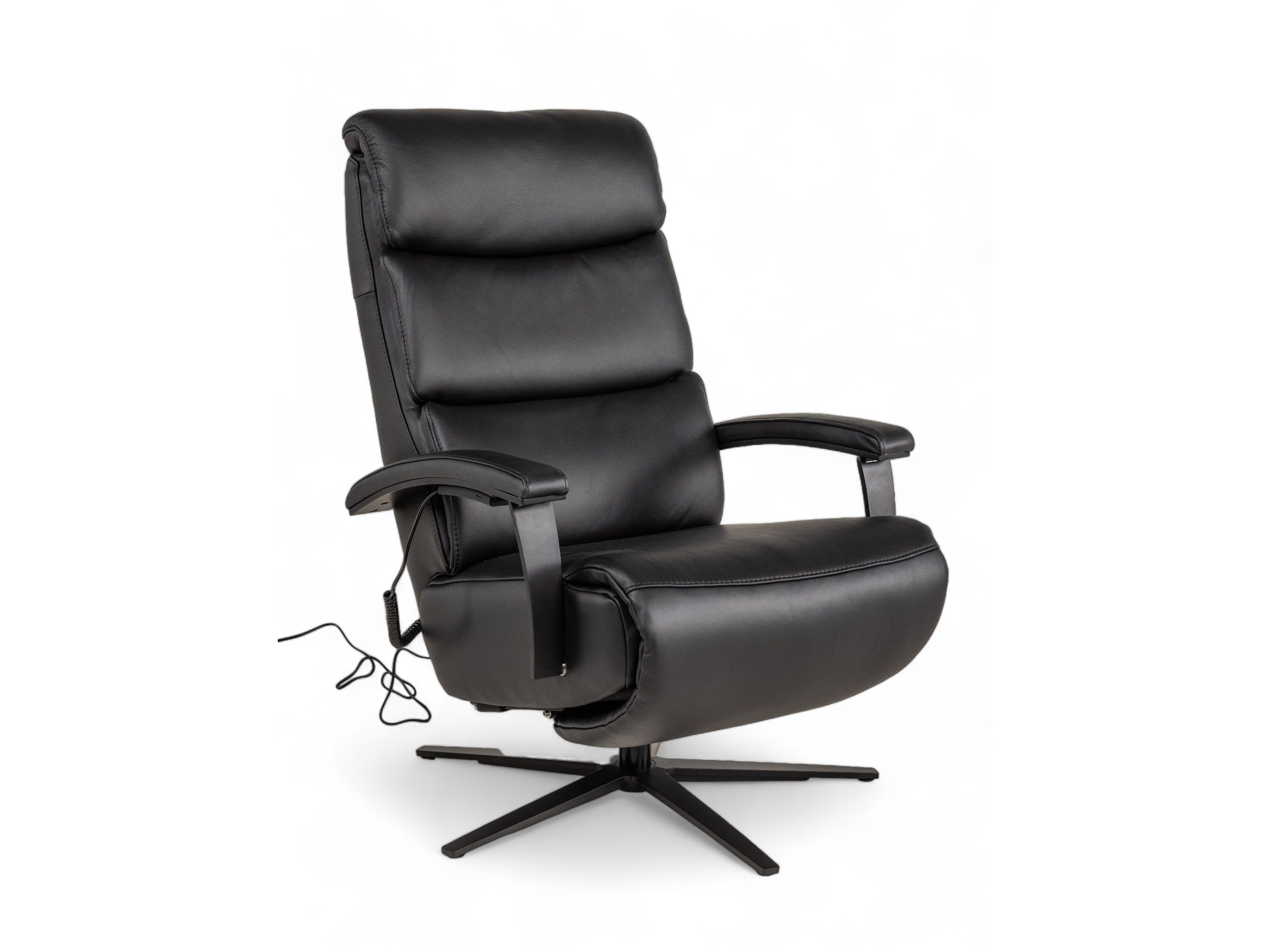 Relaxfauteuil L Lina - Zwart leder C-HKL-20-RLX1