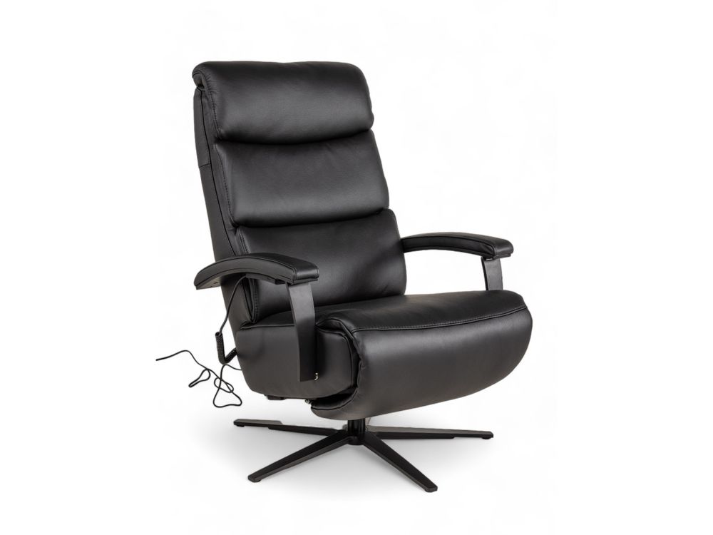 Relaxfauteuil L Lina - Zwart leder C-HKL-20-RLX1
