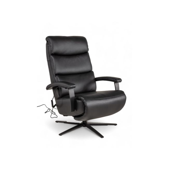 Relaxfauteuil M LINA - Zwart leder