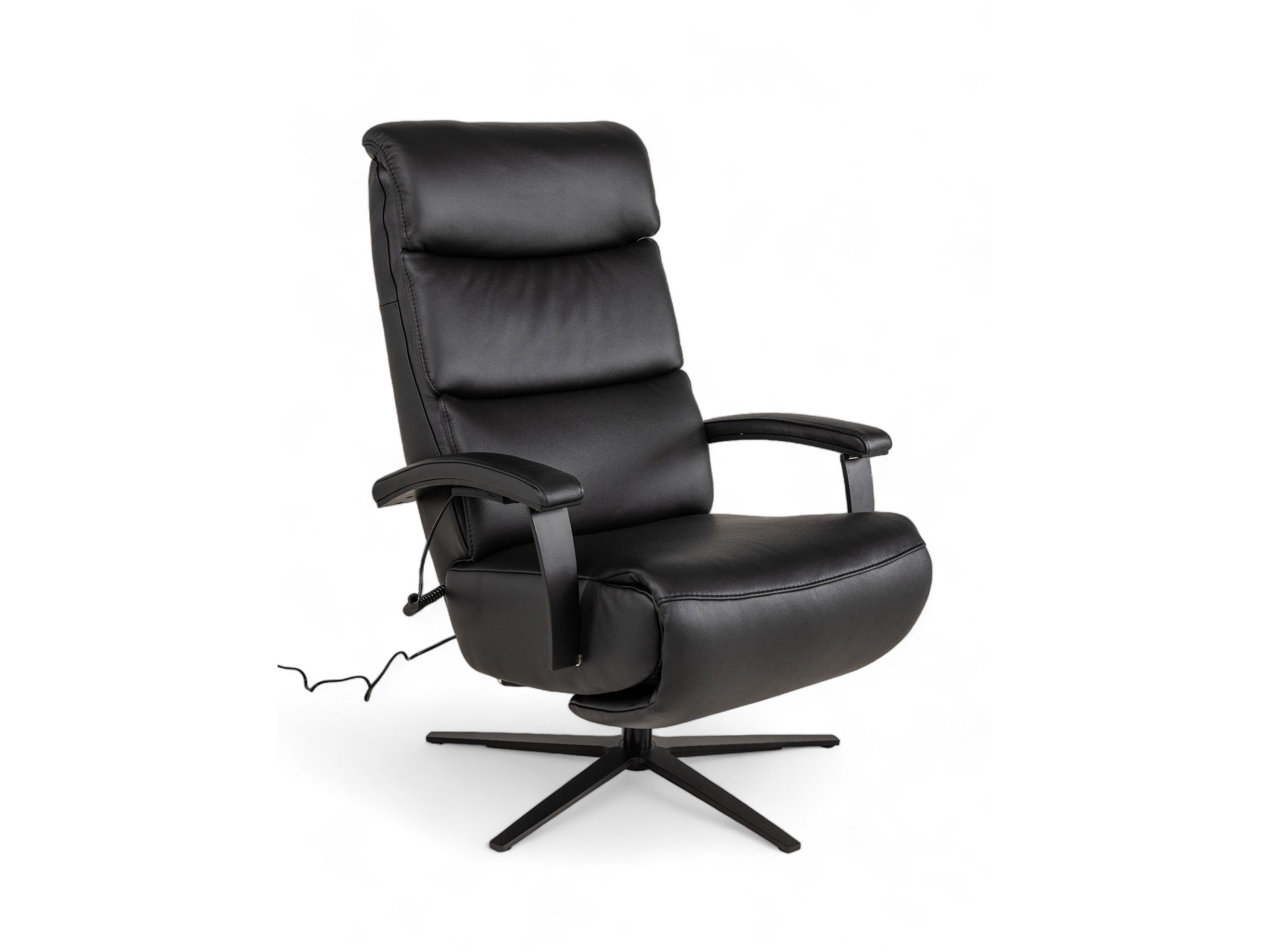 Relaxfauteuil M LINA - Zwart leder