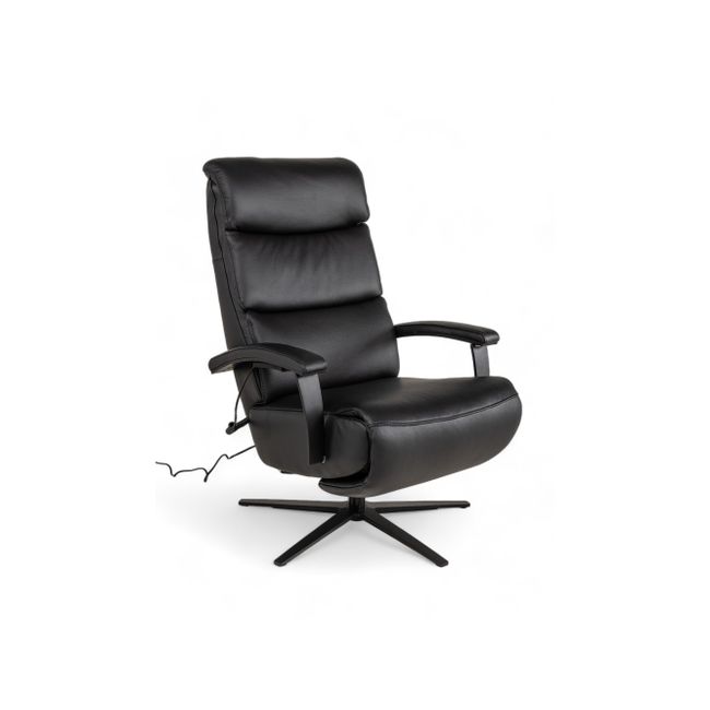 Relaxfauteuil M LINA - Zwart leder