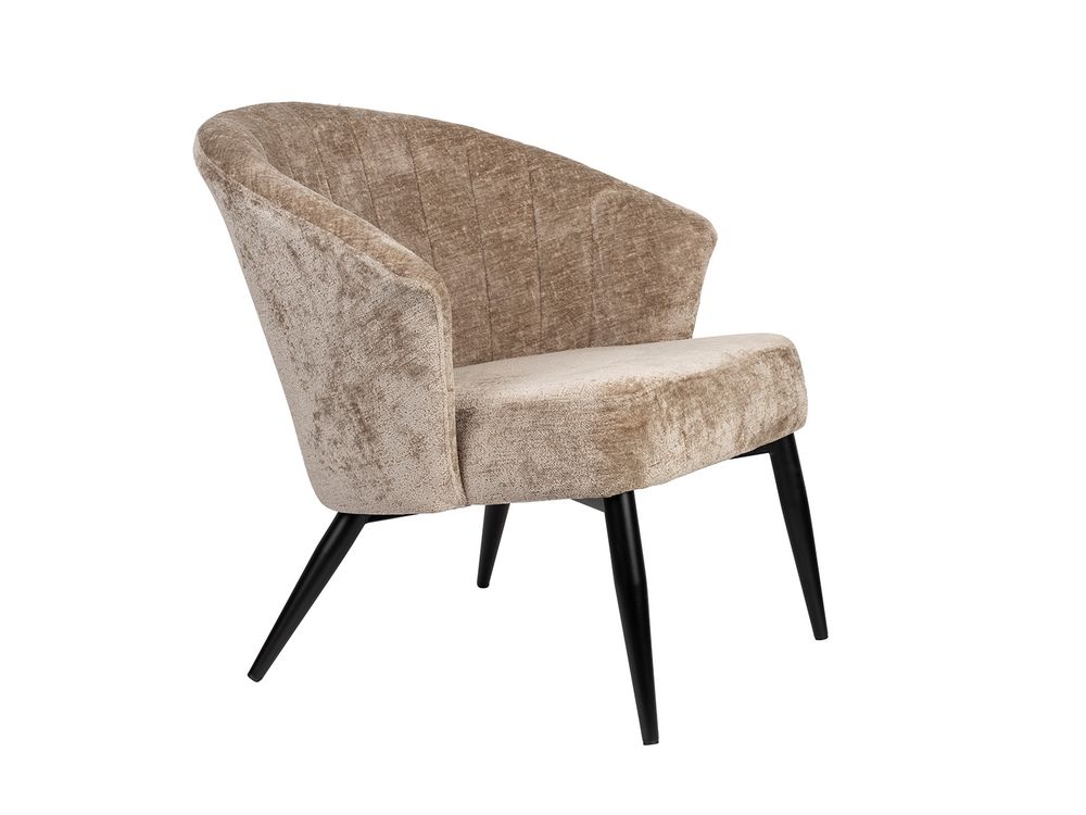 Fauteuil GEORGIA - Beige fluweel ZVR 3100225