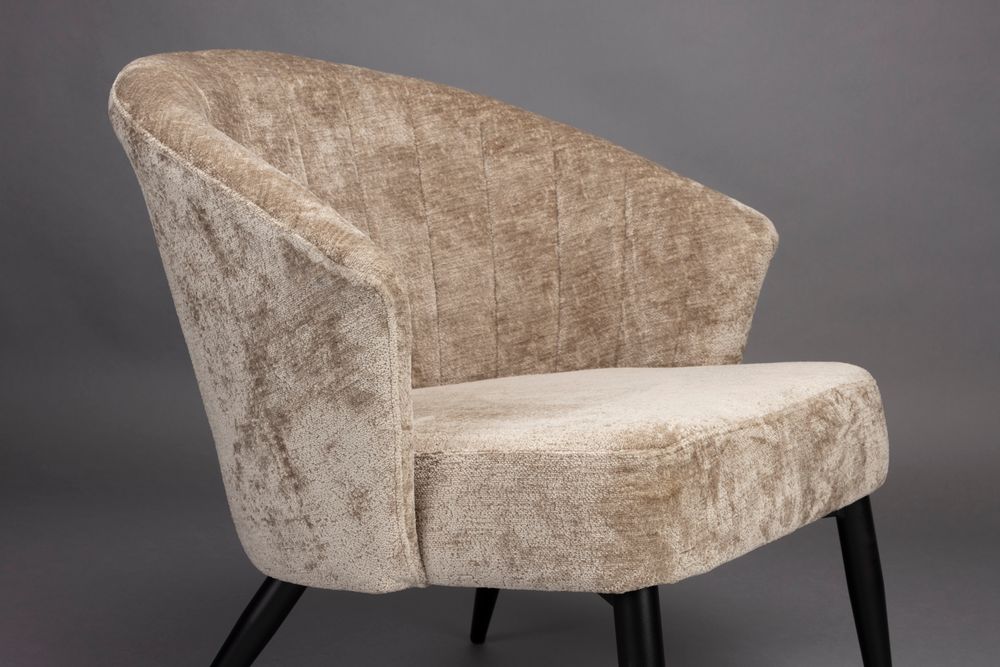 Fauteuil GEORGIA - Beige fluweel ZVR 3100225