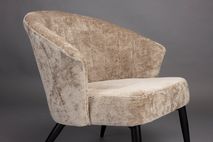 Fauteuil GEORGIA - Beige fluweel ZVR 3100225