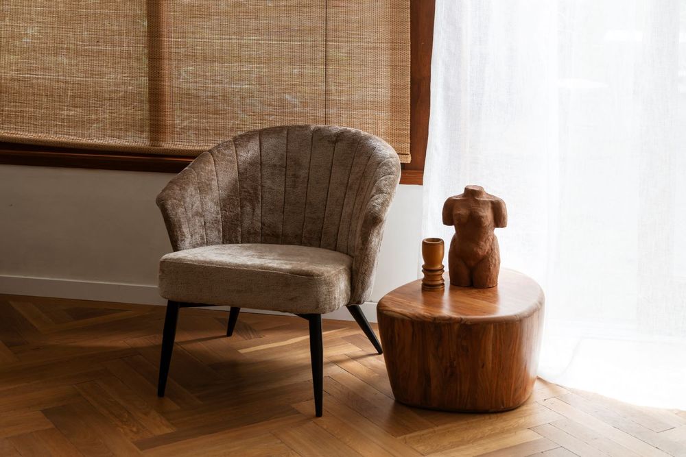Fauteuil GEORGIA - Beige fluweel ZVR 3100225