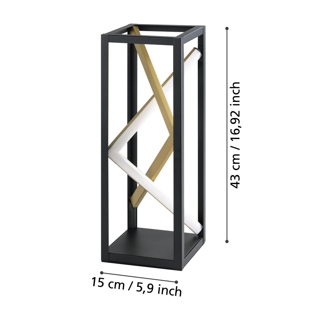 Tafellamp PENELA - Zwart / Goud EGL 390418