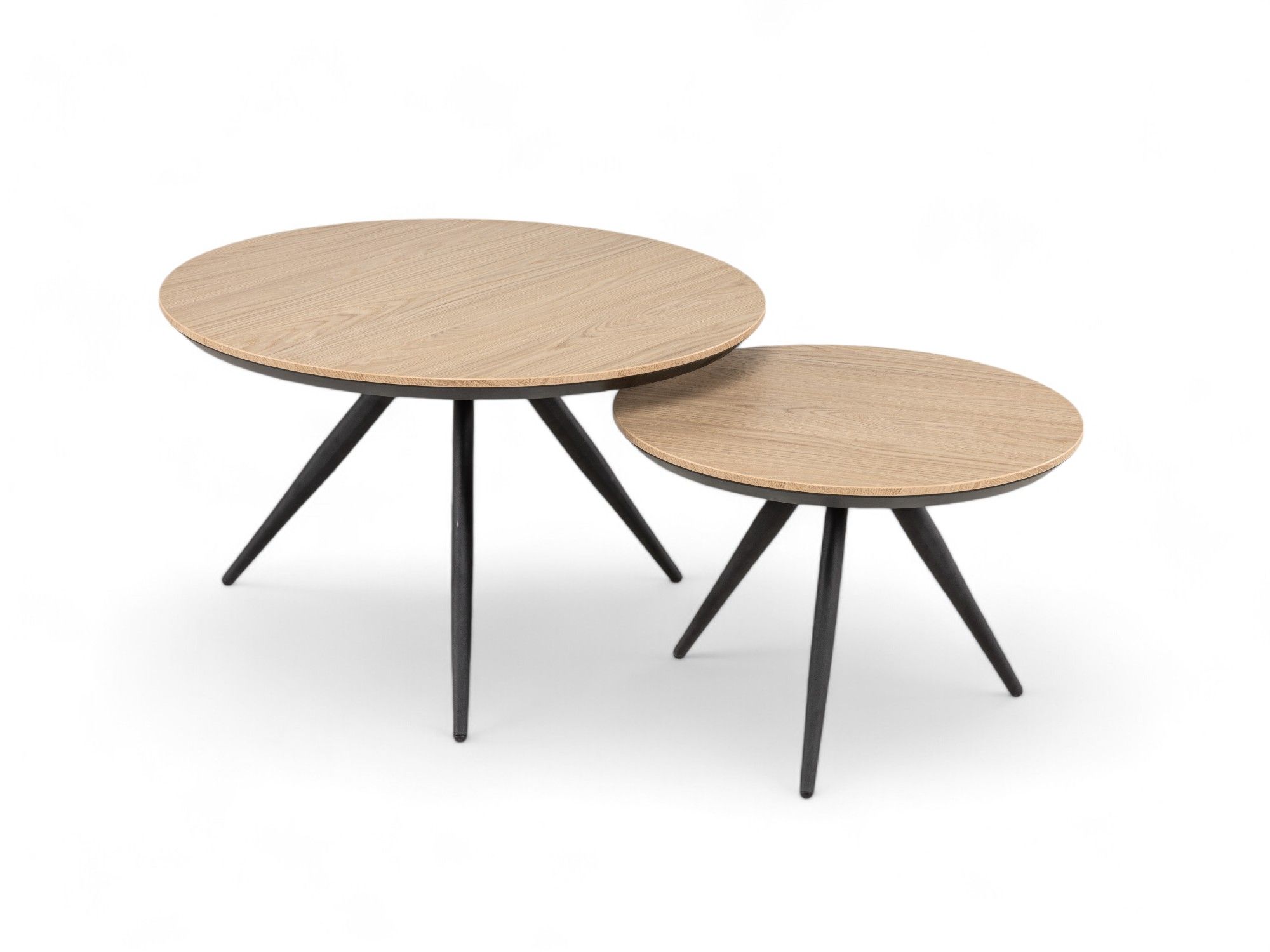 Set van 2 salontafels HAYLEY - Blond Oak