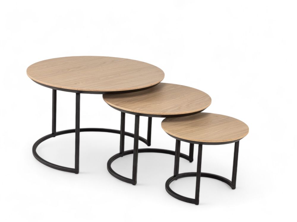 Set van 3 salontafels DOVER - Blond Oak MXF-276-000014