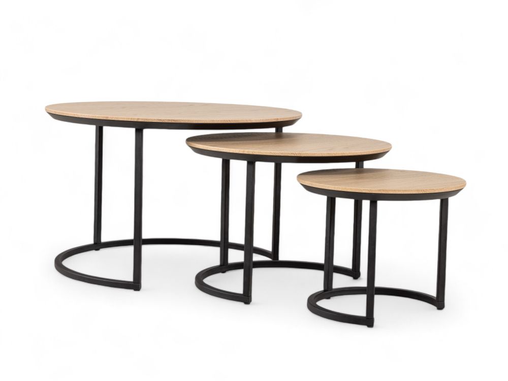 Set van 3 salontafels DOVER - Blond Oak MXF-276-000014