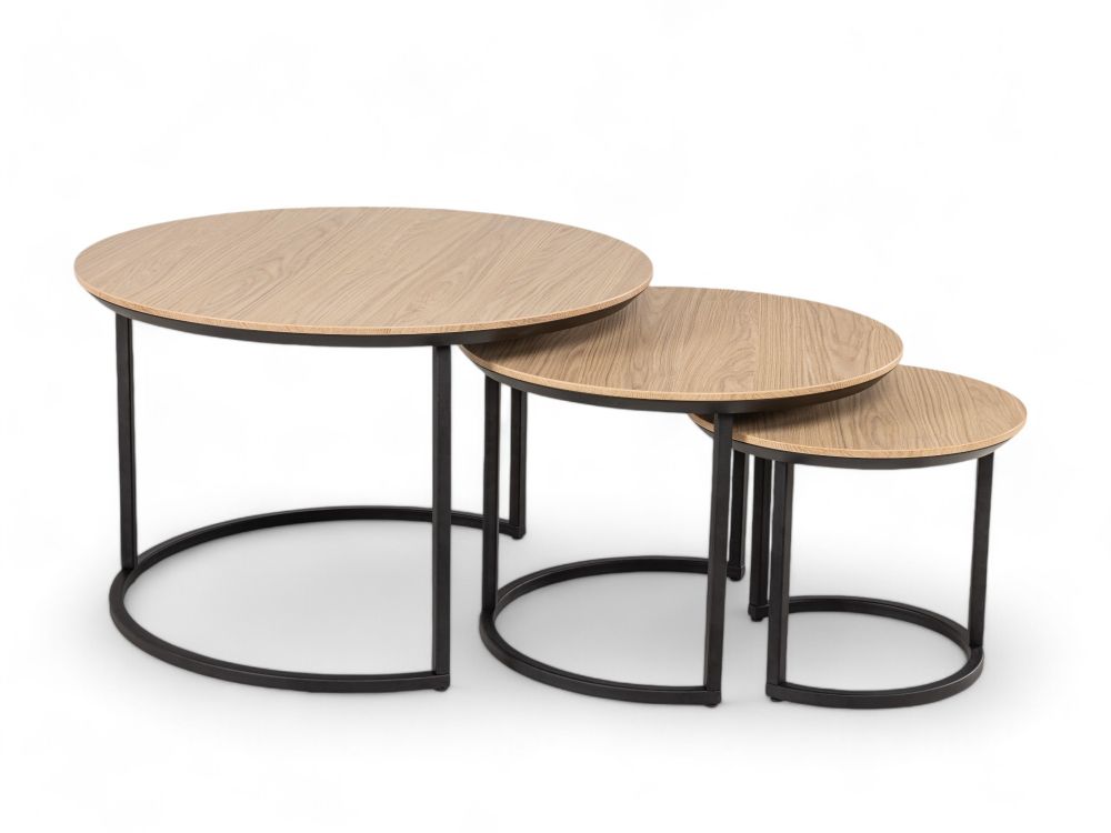 Set van 3 salontafels DOVER - Blond Oak MXF-276-000014