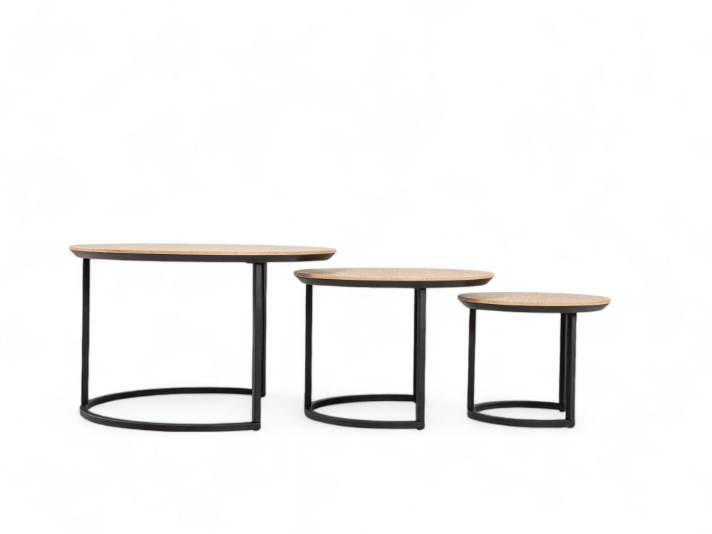 Set van 3 salontafels DOVER - Blond Oak MXF-276-000014