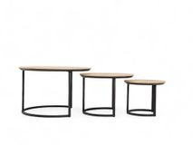 Set van 3 salontafels DOVER - Blond Oak MXF-276-000014