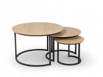 Set van 3 salontafels DOVER - Blond Oak MXF-276-000014
