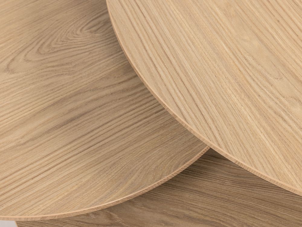 Set van 3 salontafels DOVER - Misty Oak MXF-276-000016