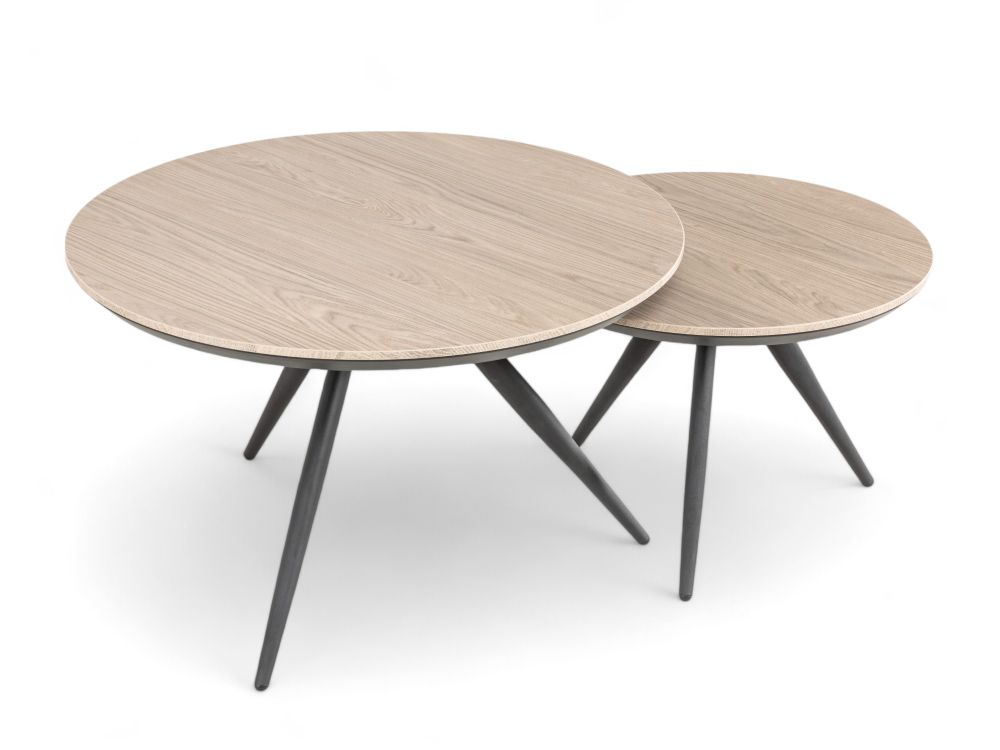 Set van 2 salontafels HAYLEY - Misty Oak MXF-275-000016