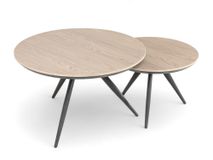 Set van 2 salontafels HAYLEY - Misty Oak MXF-275-000016